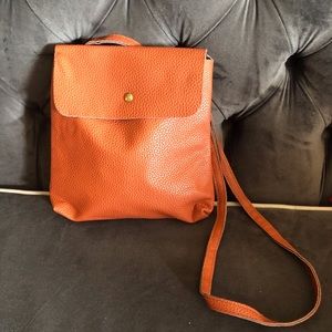 Dark Tan Small Backpack Purse